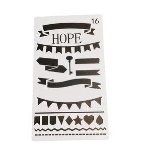 Reusable Art Planner Stencil Banners Pendants Flags Banners mq Mixed Media Suppl